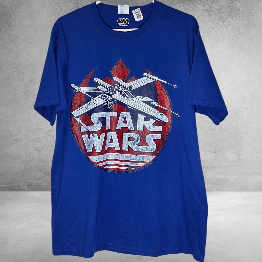 Star Wars X-Wing Rebel Alliance Graphic Tee - Blue Size Large